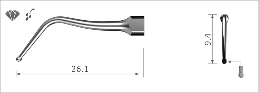 SBR Karies Entfernung Ultraschall Spitze diamantiert geeignet für EMS®